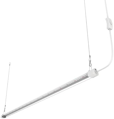 LED Grow Light 4FT Full Spectrum Compact Linkable Lighting Fixture for Indoor Greenhouse Year Round Plant Seedlings, Essential Grow Slim Hanging Suspended Strip - Image 5