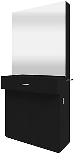 Artist hand Wall Mounted Salon Station with Mirror for Barber, Beauty & Spa by Artisthand