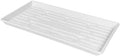 SUNPACK 10" x 20" Heavy Duty Shallow Plastic Seed Starting Tray, White, 1" - Lined with Drainage Holes for Excess Water and Aeration, Ideal for Greenhouses or Indoor Gardening by SUNPACK