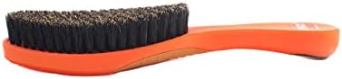 360 Wave Brush, Curved SOFT 100% Boar Bristle, AGENT ORANGE, Waterproof - Image 3
