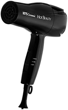 Hot Beauty 1875 Ceramic Hair Dryer, Powerful Fast Drying, Multi-Setting with Comb Attachment, Additional Detangler Included, Slide Bar Switch, Compact for Home & Travel (Black) - Image 2