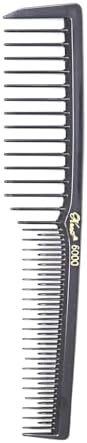 Krest 6000 7 in. Teasing Combs Lift Vent Hair Combs Pack Space Tooth Wide teeth Comb 12 Pc. (Black) - Image 2