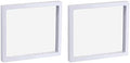 MECCANIXITY Floating Frame Display Holder Stand 3D Jewelry Display Box 7.09 x 7.09 x 0.79 inch White for Ring Necklace Bracelet Earring Pack of 2 by MECCANIXITY