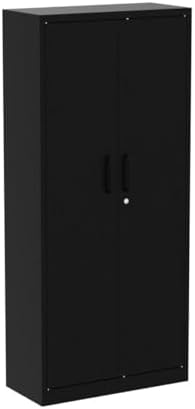 Yizosh Metal Garage Storage Cabinet with 2 Doors and 5 Adjustable Shelves - 71" Steel Lockable File Cabinet,Locking Tool Cabinets for Office,Home,Garage,Gym,School (Black) - Image 5