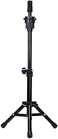 AliLeader 25 Inch Wig Head Stand Adjustable Mannequin Head Stand Wig Stand Tripod with Head Adjustable Wig Tripod Stand for Training Heads and Canvas Block Head by AliLeader