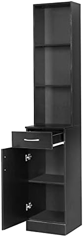 Barber Station, Wall Mount Salon Station for Hair Stylist, Styling Beauty Spa Table, Salon Cabinets and Storage Black - Image 7