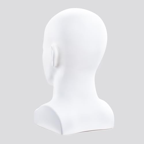 Male Mannequin Head Professional Manikin Head for Display Wigs Hats Headphone Mask Sunglasses Jewelry and Scravat Display Stand (L90-yabai) - Image 3