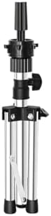 FUTAI Mini Adjustable Wig Stand Tripod Metal Holder for Mannequin Head Canvas Foam Head Hairdresser Practice Cosmetology Braiding Styling Salon Display - Image 7