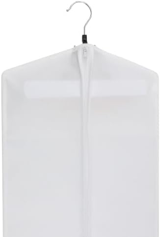 Full Shine Hair Extension Storage Bag with Hanger Extra Long, Well-constructed Hairpieces Holder, Lightweight Travel Wig Storage Bag, Water-resistant and Portable, 1 PCS White - Image 7