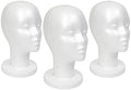 STUDIO LIMITED 11.4-Inch Styrofoam Mannequin Head - White 3 Pack by STUDIOLIMITED