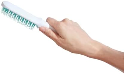 Frida Baby Detangling Hairbrush for Thick/Curly Hair,Toddler Hairbrush,Detangler Brush for Kids,Wide-Tooth Comb & Bristle Combo,Loosens Knots Without Tears or Breakage,Wet/Dry Use,Teal,(Pack of 12) - Image 3