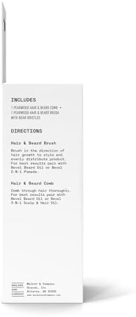 Bevel Premium 100% Boar Bristle Beard Brush & Deluxe Pearwood Comb Set - Image 3