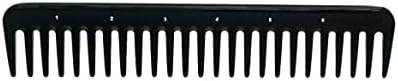 Pegasus 406, 7in Hard Rubber Wide Tooth Styling Comb, Handmade, Seamless, Smooth Edges, Anti Static, Heat and Chemically Resistant, Wet Hair, Everyday Grooming Comb | Peines de goma dura - Black - Image 3