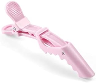 10pcs/set Multicolor Croc Clips Transparent Plastic Hairdresser Clip Hair Styling Sectioning Barrettes Professional Non Slip Alligator Clips Salon DIY Accessories Hairpins (10pcs-Light Pink) - Image 5