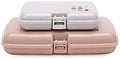 Caboodles Care Pack and Lil Bit Set | Mini Cosmetic Storage for Purse With Snap-Tight Latch, Silvery Grey Sparkle & Nude Sparkle by Caboodles