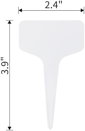 T-Type Plastic Plant Labels | Reusable Waterproof | Weather Resistant Nursery Garden Tags for Seedlings, Seed Starting, Pots, and Indoor Herb Beds (100-Pack, White - Tags Only, NO Pen) - Image 3