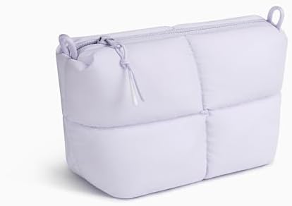 Comfyable Puffy Electronics Organizer Travel Case, Cute Tech Pouch for Women Men, Cable Storage Bag for Charger, Phone, Power Bank, Cord, Compact Tech Accessories Pouch, Lavender - Image 3