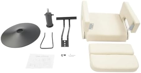Hair Salon Chair Styling, Hydraulic Pump Barber Chair, 360° Swivel Beauty Barbering Chair for Hair Stylist Women Man, Adjustable Height Pro Stylist Chairs Beauty Salon Equipment (Black,White) - Image 7