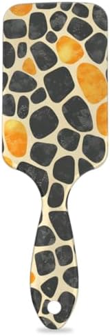 Hair Curler Brush Giraffe Print Detangling Hair Brush for All Hair Types,Hair Straightener Brush Wet and Dry Hair for Adults and Hair Brush for Women by Unknown
