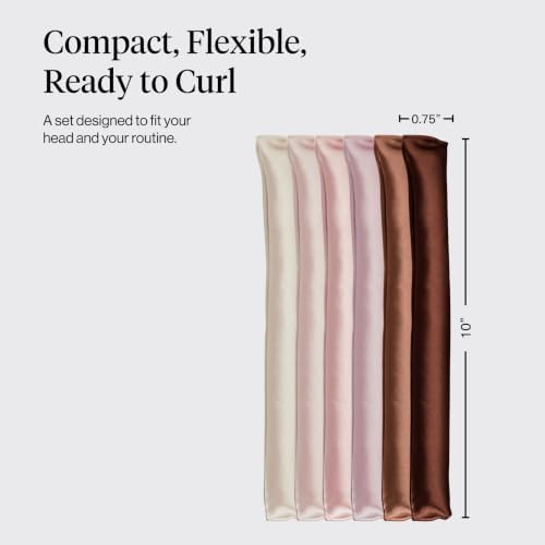 Kitsch Satin Flexi Rods Heatless Curling Rod - 6 pcs, Rosewood - Image 5