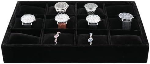 Jewelry Watch Tray Organizer Bracelets Display Case Holder, Black 12-Slots by XHMQYCMakesAllBetter%E2%80%94LetGo