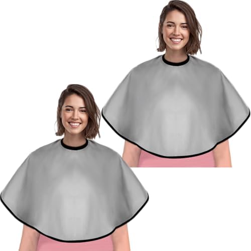 Short Barber Cape,Salon Apron for Hair Cutting Dye Coloring,Black by YELEGAI