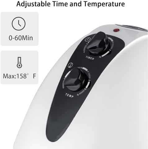 1000W Professional Hooded Hair Dryer,Standing Blow Hair Dryer with Cap and Wheels,Temperature and time are Adjustable,Suitable for Salon and Home - Image 2