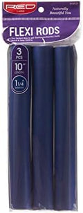 Red by Kiss Flexi Rods - Heatless Hair Curler for 90S Glamorous Bouncy Curls Beach Waves, No Slips, Sleep Styler (10" Length, 1 1/4" Diameter) by REDbyKISS