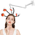 Wall Mounted Hair Dryer with Infrared Heat Bulbs, 5 Heads Multifunctional Salon Hair Color Processor Accelerator Heater Lamp, 750W Professional Infrared Hair Treatment Perm Machine (White+Black) by QUEWATSA