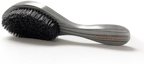 Boar Wave Brush for Men - Medium Hard Brush 360 Waves for Black Hair -Gray - Image 6