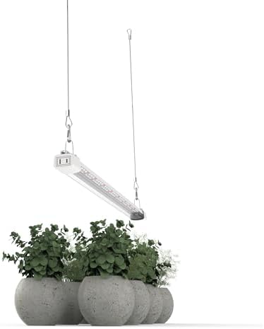 LED Grow Light 2FT Full Spectrum Compact Linkable Lighting Fixture for Indoor Greenhouse Year Round Plant Seedlings, Essential Grow Slim Hanging Suspended Strip - Image 2