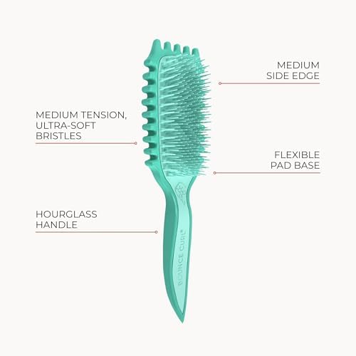 Bounce Curl Slick-Dense Define EdgeLift Brush Hair Styling Tool - Teal - Image 2