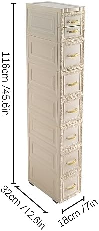 45.6 Inch Bathroom Floor Cabinet Narrow Tall Slim Storage Sandwich Cabinet New - Image 3
