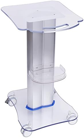 Transparent Acrylic Salon Cart, Rolling Beauty Trolley with Wheels(28.4" H) - Image 6