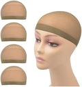 4 Pcs Wig Caps Stretchy Nylon Wig Stocking Caps for Women, Light Brown by YTBYT