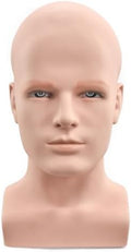 Male Mannequin Head Professional Manikin Head for Display Wigs Hats Headphone Mask Sunglasses Jewelry and Scravat Display Stand (L90-fuse) by Tcwuzick
