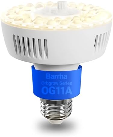 Barrina OG11A Grow Light Bulbs for Indoor Plant, 4000K 11W, 1 Pack, White by Barrina