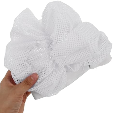OUNONA Mesh Net Plopping Hair Bonnet with Drawstring for Curly Hair - Image 3