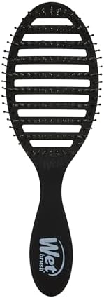 Wet Brush Speed Dry Hair Brush, Black Frost - Vented Design & Soft HeatFlex Bristles Are Blow Dry Safe - Ergonomic Handle Manages Tangles - Pain-Free Hair Accessories by WetBrush