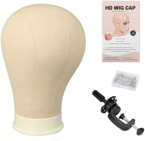 Mannequin Head for Wigs, Canvas Mannequin Head for Making or Display Wigs by Yiifiulyn