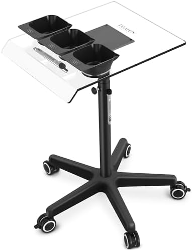 TASALON Adjustable Wheeled Salon Hair Color Station Cart by TASALON