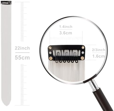 Sliver Gray Hair Extensions Clip in Light Grey Hairpiece Gift 14PCS - Image 3
