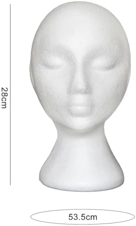 Head Stand,​Hat Jewelry Holder Smooth Surface Foam Mannequin Head - Image 7