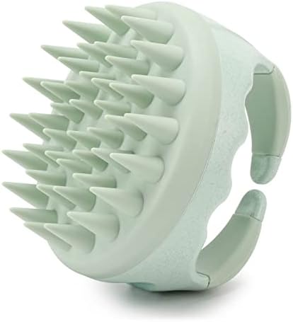 Hair Scalp Massager Shampoo Brush Silicone Scalp Scrubber Head Scrubber Exfoliating Brush - Green by BTYMS