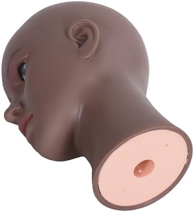 Bald Mannequin Head for Wigs Making, Styling, Makeup Training, Professional Cosmetology Display, Hat Helmet Glasses Display Head Model with Free Clamp Stand - Image 6
