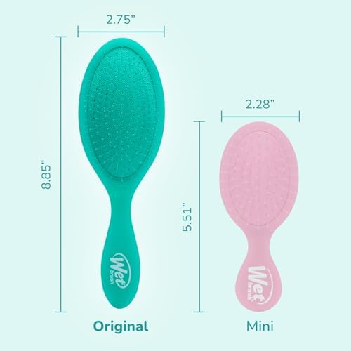 Wet Brush Original Detangler, Green Juice (Summer Quencher), Ultra-Soft IntelliFlex Bristles Glide Through Tangles, Detangling Hair Brush (Wet & Dry), Women & Men, Limited Edition - Image 5