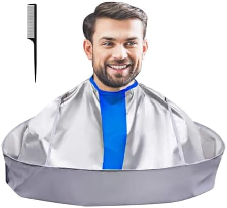Hair Cutting Haircut Cape, Haircut Cape Apron Waterproof Hair Cloak Umbrella Capes for Adults, Barber Cape with 1PCS Black Comb by SZHSTC