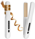 Cordless Hair Straightener, Portable Flat Iron for Travel, 2 in 1 Hair Styling Tools for straightening and Curling, Lightweight on-The-go by Unknown
