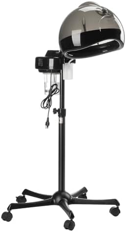 VEVOR Standing Hair Steamer for Deep Conditioning, Professional 11.81-inch Hooded Ionic Hair Steamer with 2 Modes, Height-Adjustable Hair Steamer with Timer, 5 Wheels (2 Lockable) for Home Salon Use by VEVOR
