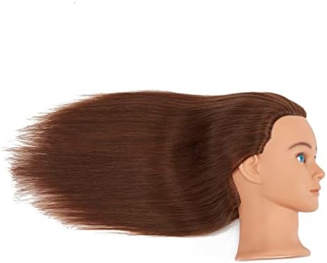 20-22" Female 100% Human Hair Mannequin Head for Hairdresser - Image 6
